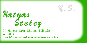 matyas stelcz business card